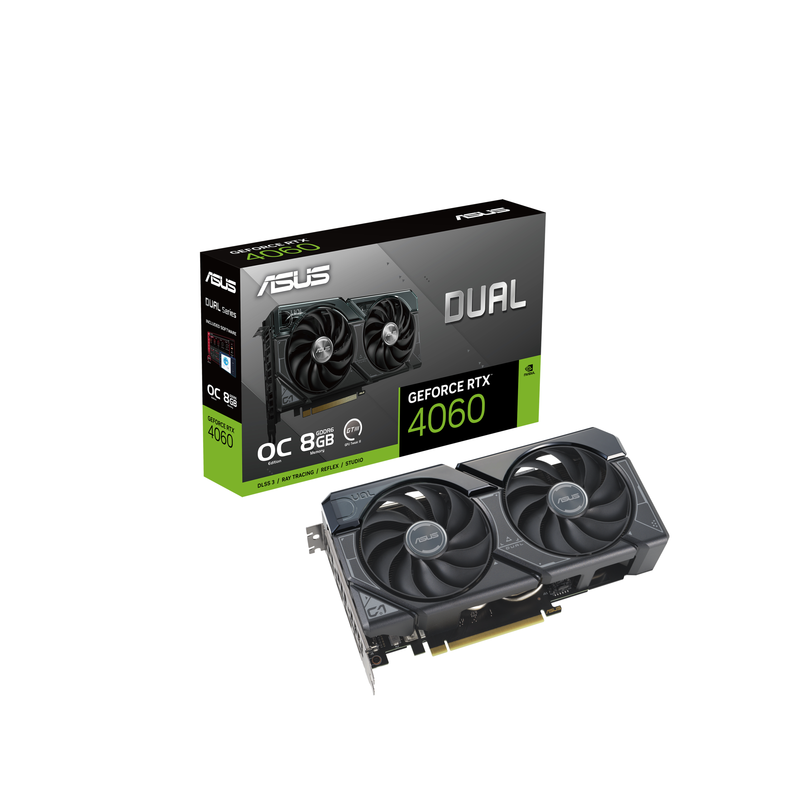 Tarjeta Gráfica ASUS Dual GeForce RTX 4060 OC Edition 8GB: imagen 1